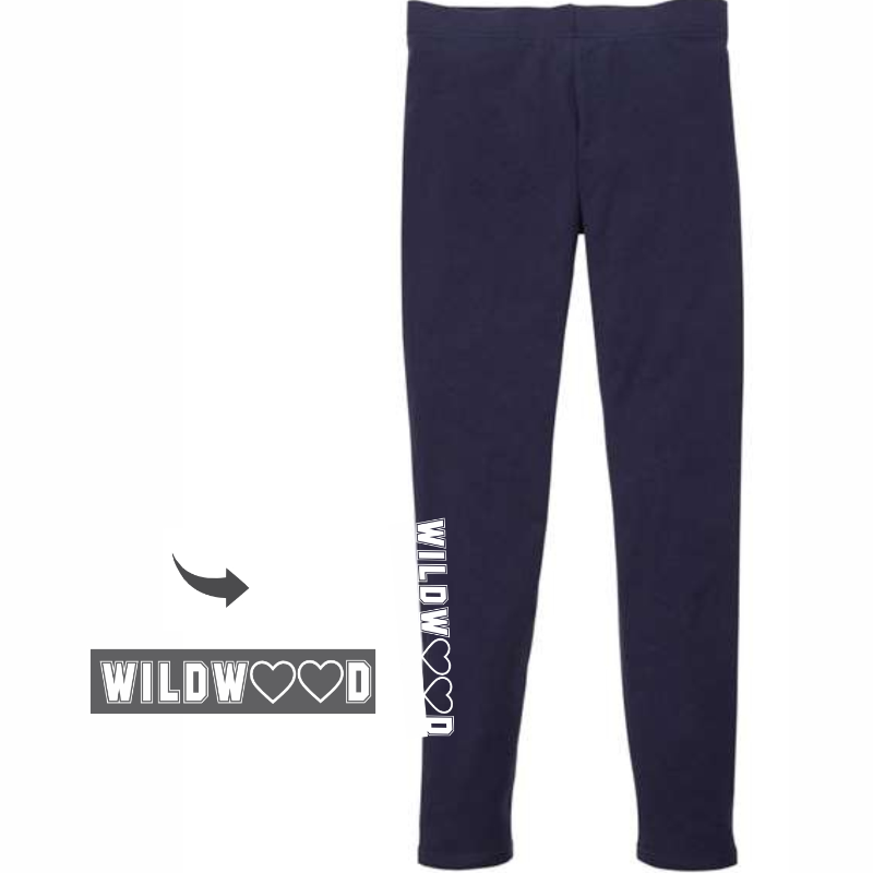 Girls' Power Leggings (Navy Blue) Main Image